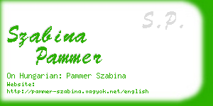 szabina pammer business card